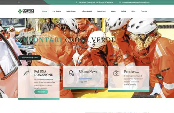 Realizzazione sito web Croce Verde