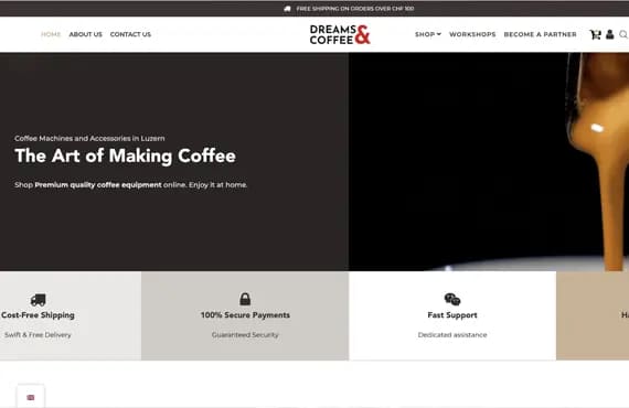 Realizzazione sito web Caffè e accessori