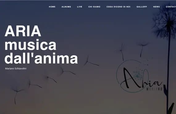 Realizzazione sito web Musicista Aria