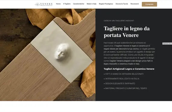 Realizzazione sito web Taglieri Artigianali